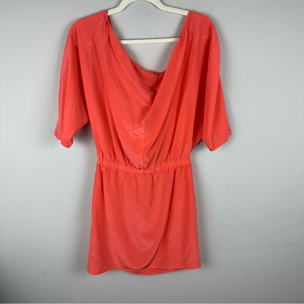 12th Street by Cynthia Vincent Silk Coral Mini Dress sz S